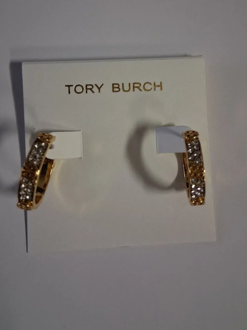 Small Icon Pavé Hoop Earrings -gently used in great condition